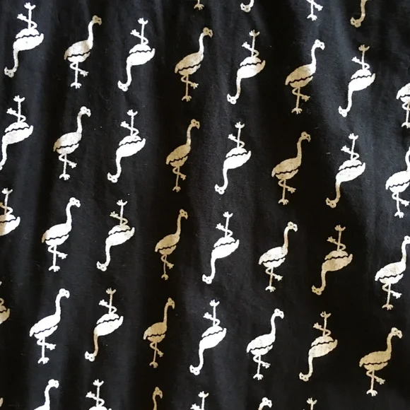Tulip Size Small Black and White Flamingo Print Dress - Picture 12 of 13
